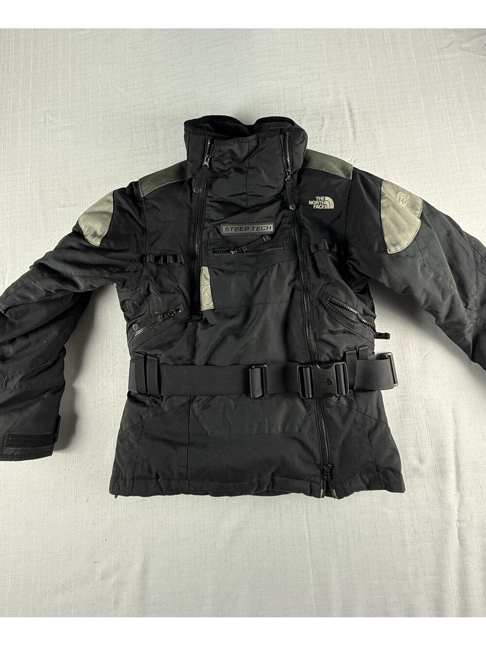 The North Face Steep Tech 550 Down Ski Jacket Women’s Small Black Belted